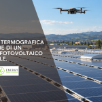 Termografia fotovoltaico con drone su impianto industriale